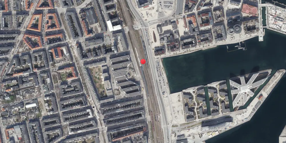 Historisk kort over Nordhavn S-togstrinbræt