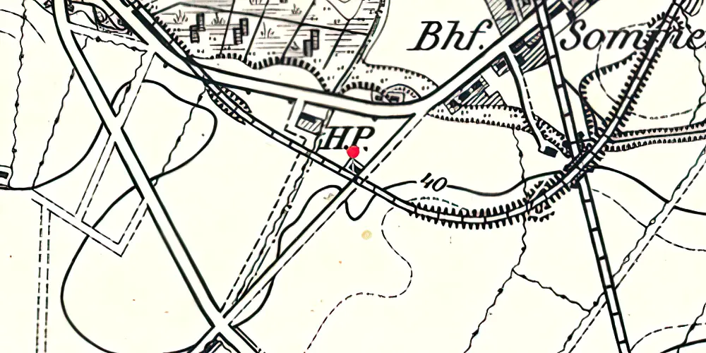 Historisk kort over Sommersted Vest Station