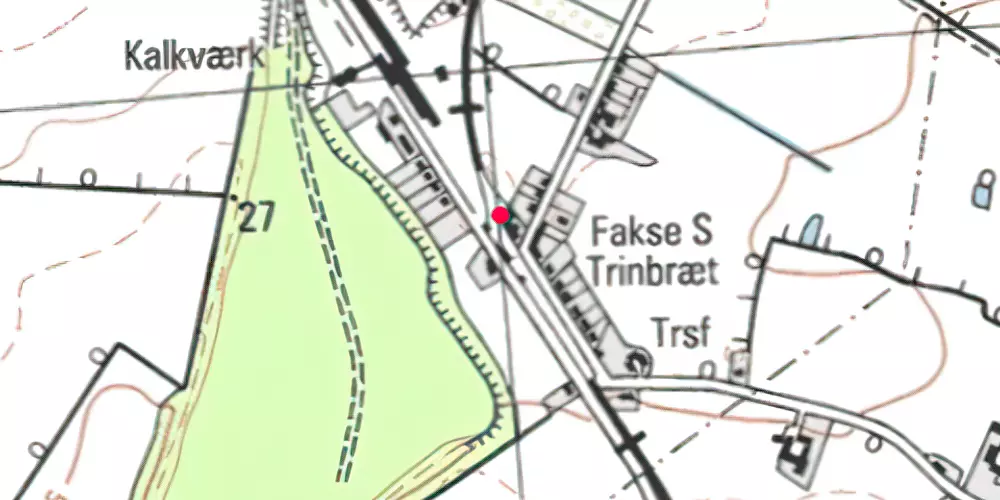 Historisk kort over Stubberup Station [1879-1977]