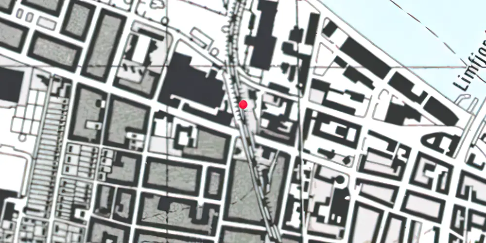 Historisk kort over Aalborg Vestby Trinbræt