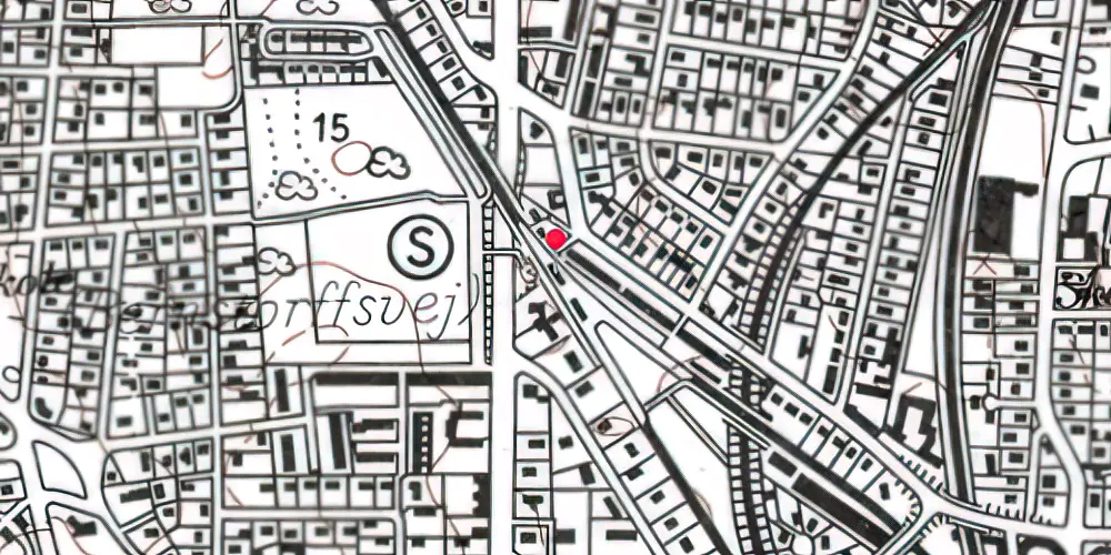 Historisk kort over Bernstorffsvej S-togstrinbræt