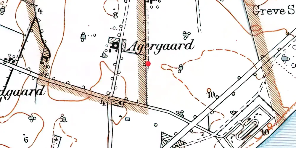 Historisk kort over Karlslunde S-togstrinbræt