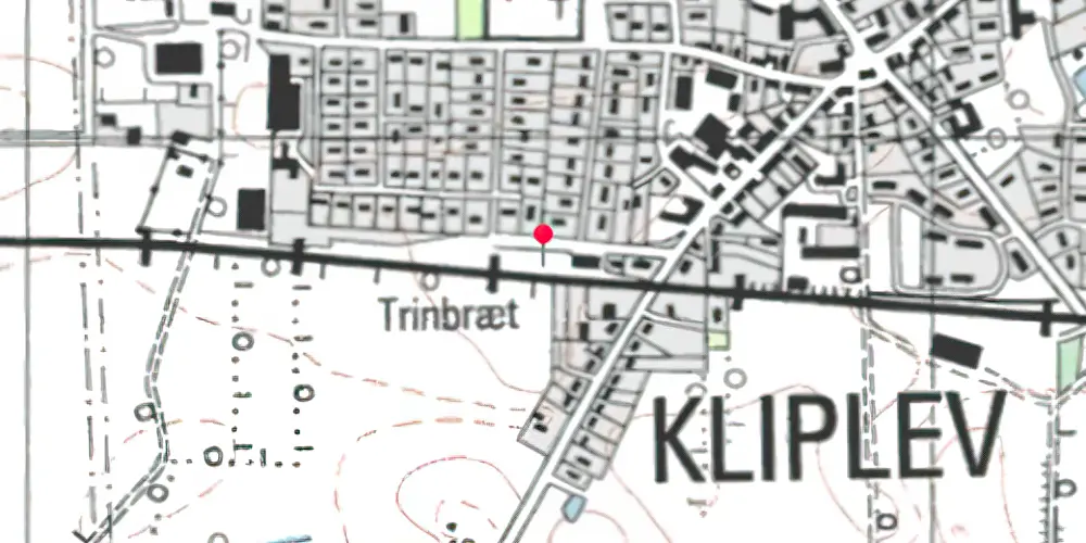 Historisk kort over Kliplev Trinbræt