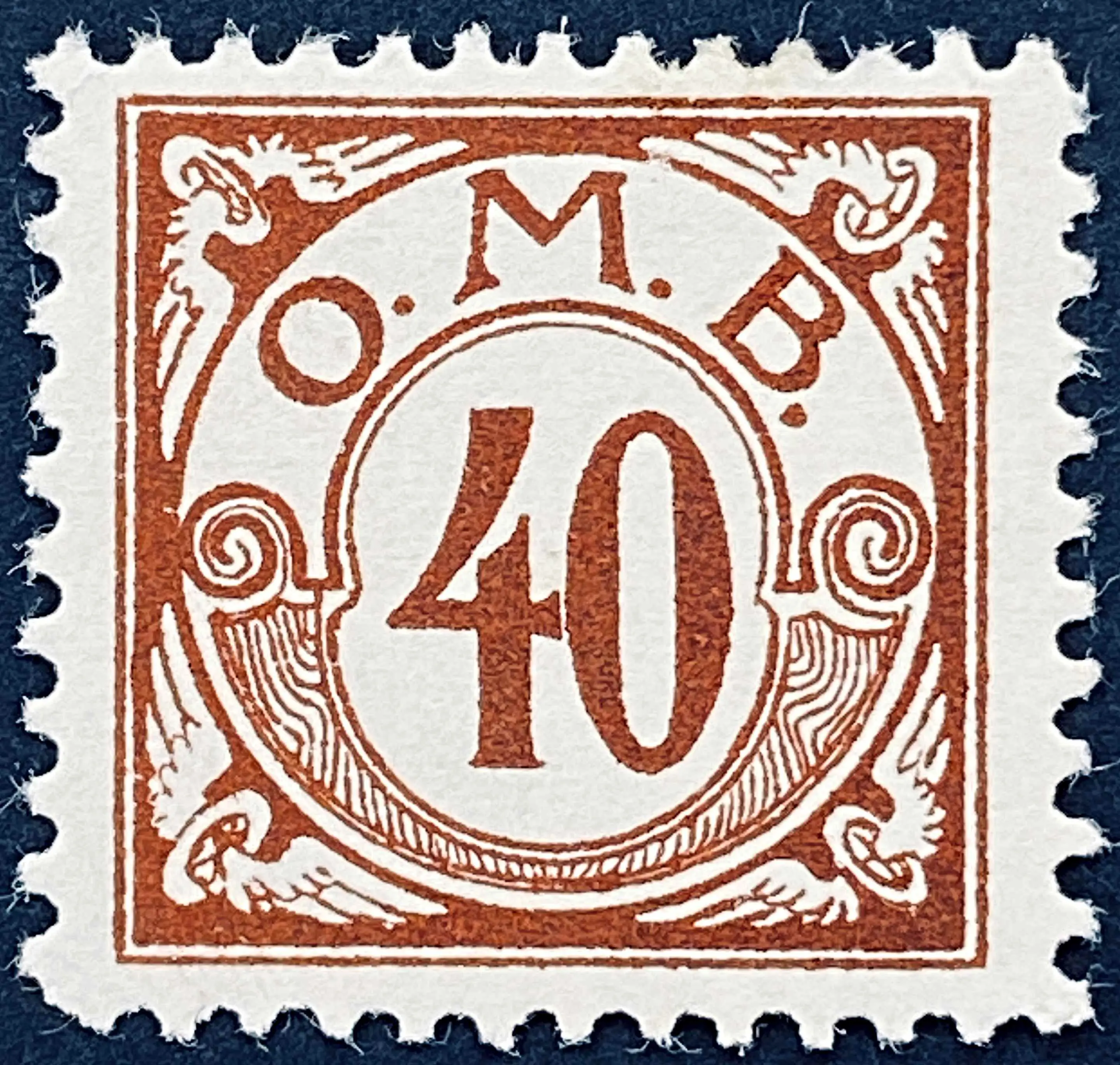 OMB F11A - 40 Øre - Brun.