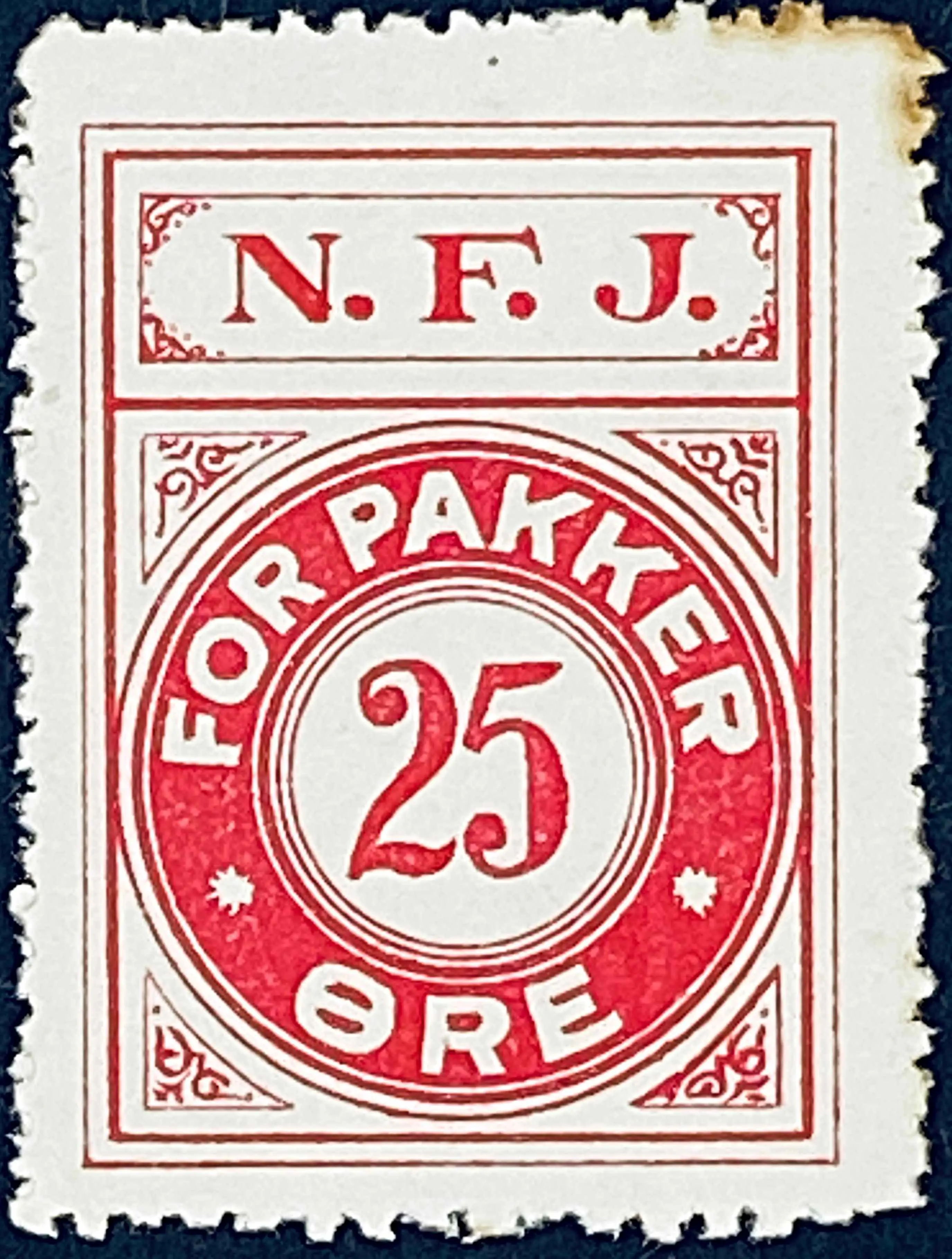 NFJ 25A - 25 Øre - Karmin.