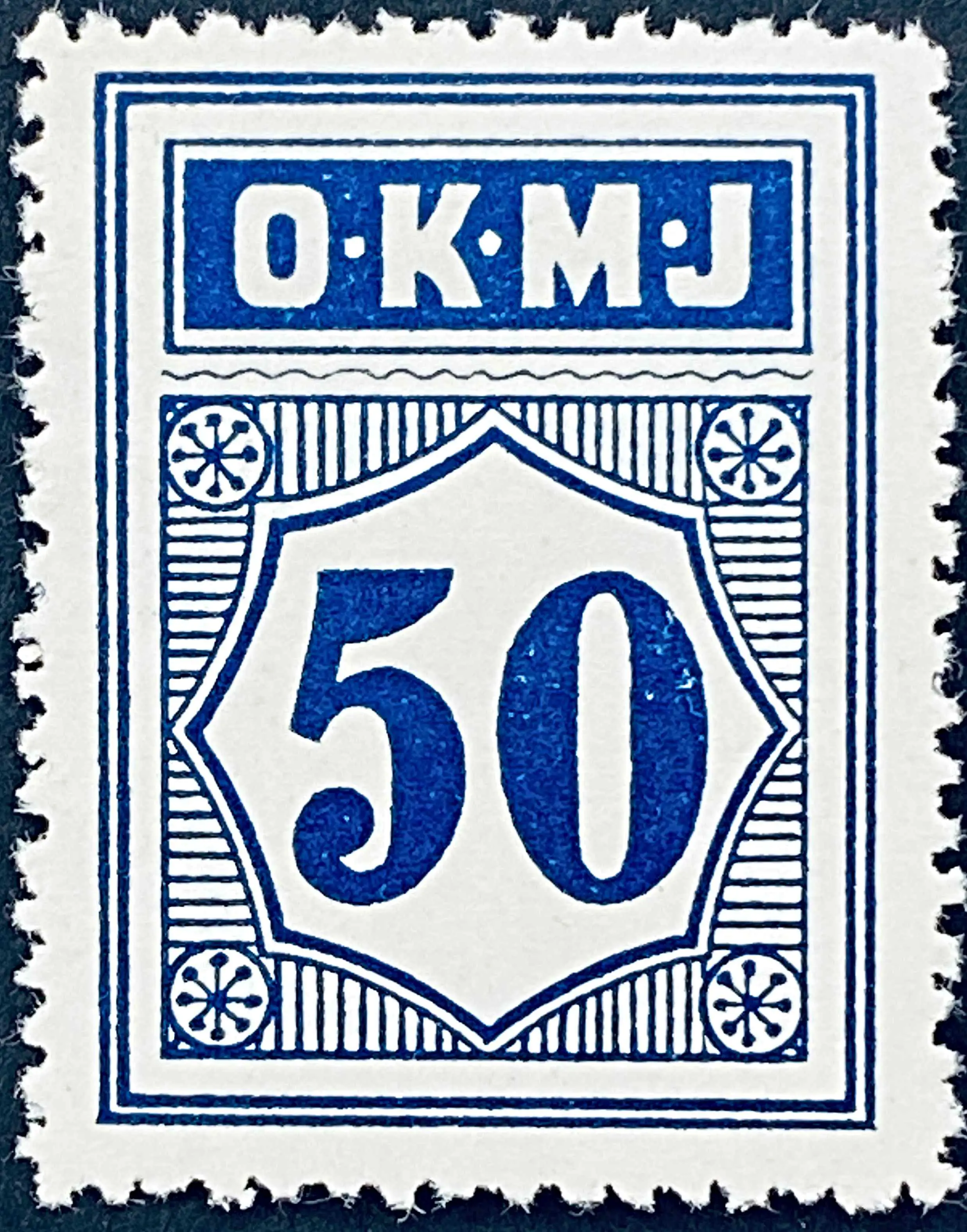 OKMJ 30 - 50 Øre - Blå.