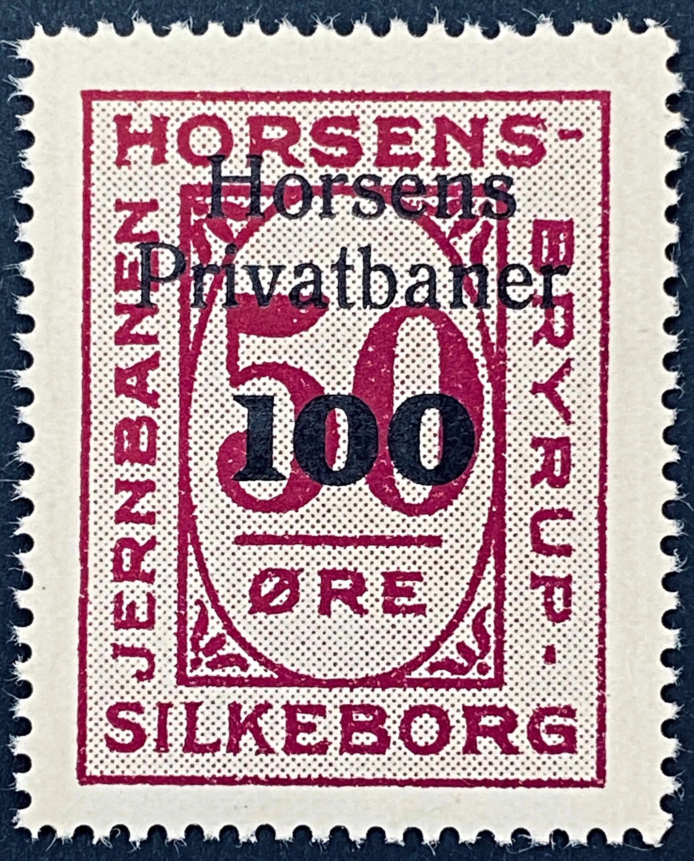 HP 22A - Provisorium (overtryk) 100 øre sort bogtryk på 50 Øre - Rødviolet. HP 22A - Provisorium (overtryk) 100 øre sort bogtryk på 50 Øre - Rødviolet.