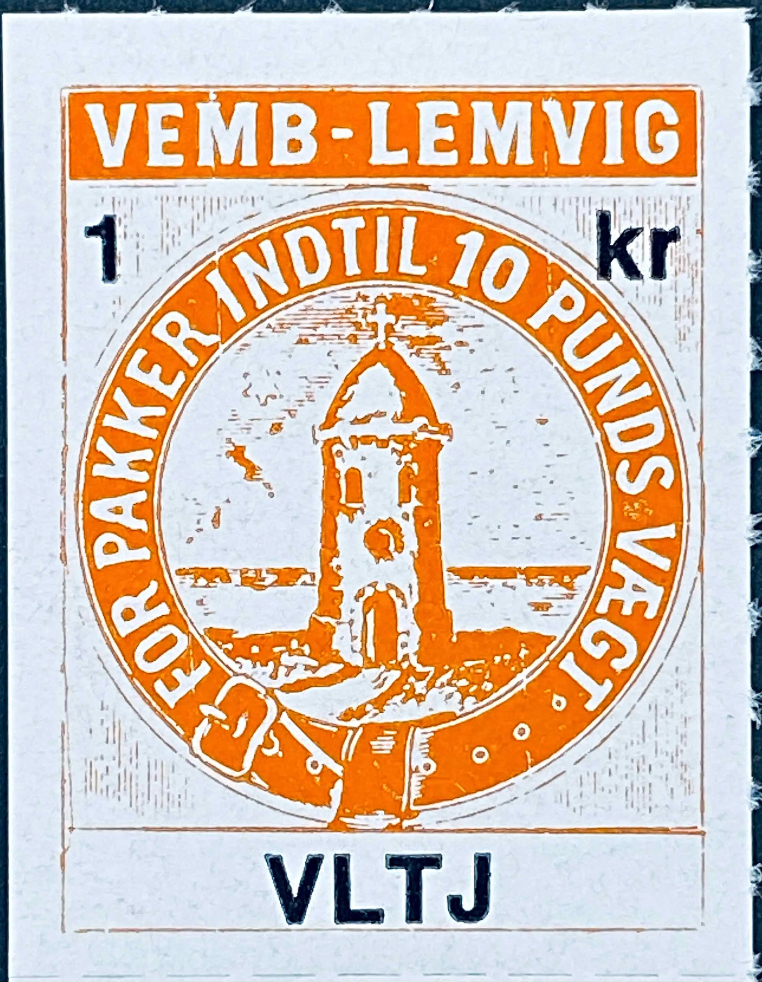 VLTJ 88A - 1 Kroner Motiv: Lemvig Fyr - Orange.