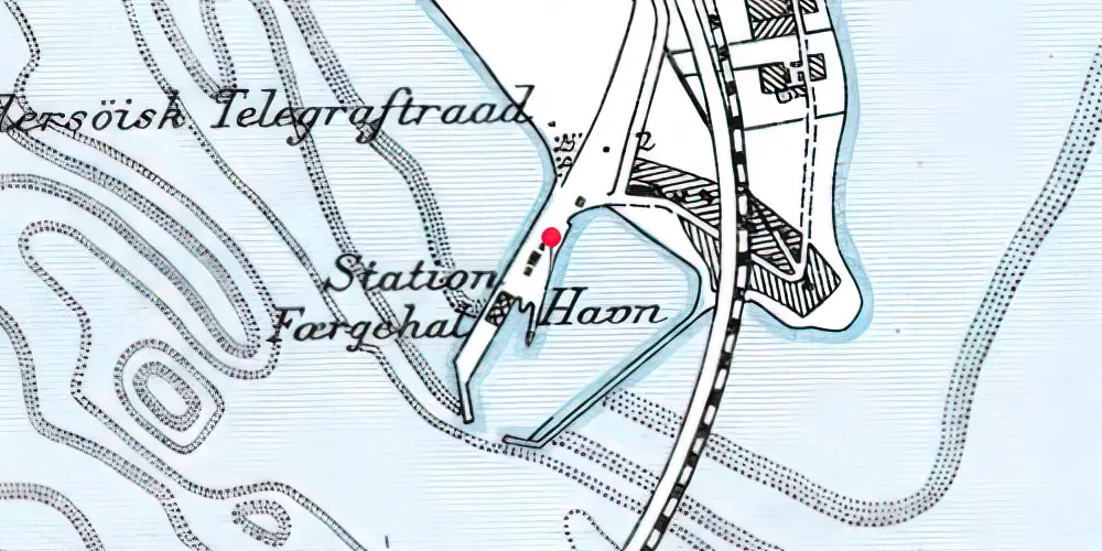 Historisk kort over Masnedø Station Historisk kort over Masnedø Station