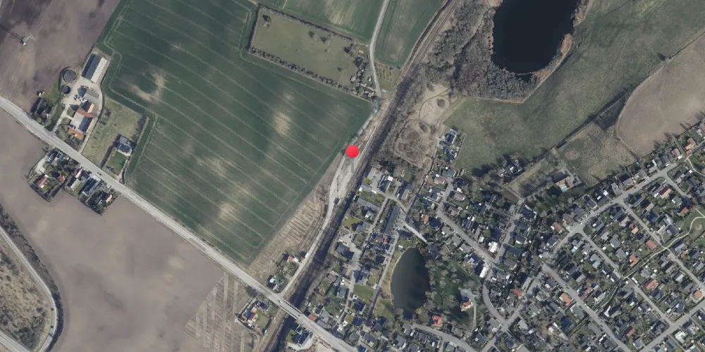 Historisk kort over Mundelstrup Trinbræt med Sidespor Historisk kort over Mundelstrup Trinbræt med Sidespor