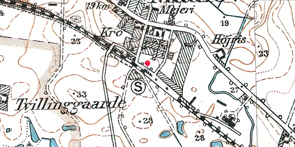 Historisk kort over Måløv Station Historisk kort over Måløv Station