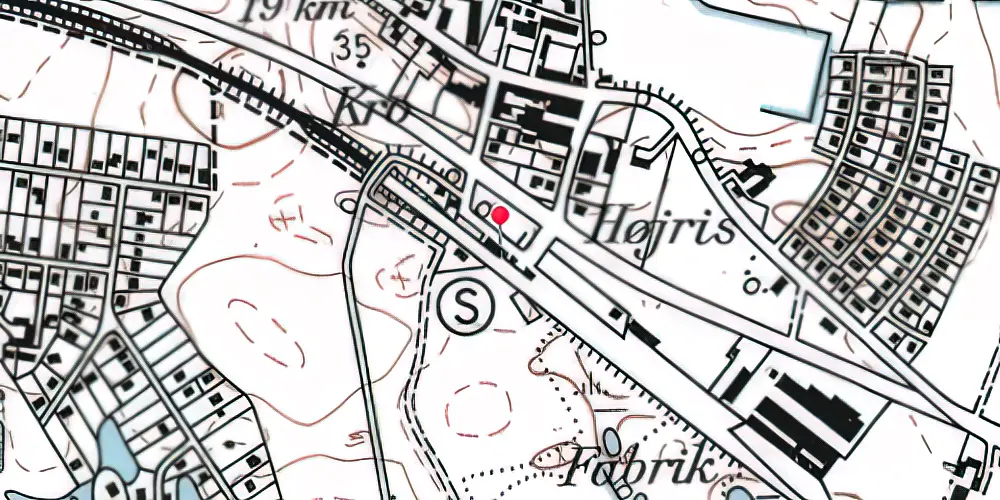 Historisk kort over Måløv Station Historisk kort over Måløv Station