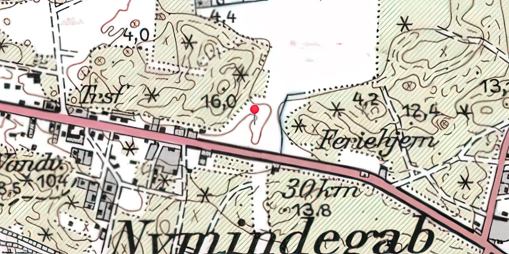 Historisk kort over Nymindegab Station Historisk kort over Nymindegab Station