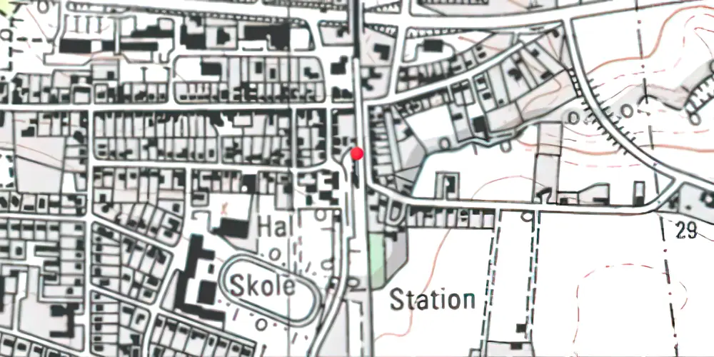 Historisk kort over Nørre Alslev Station [1872-2021]