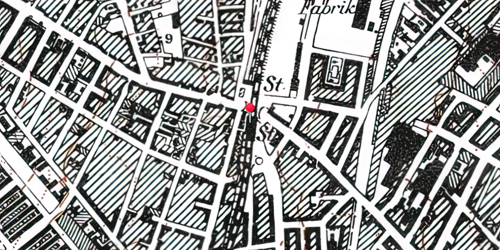 Historisk kort over Nørrebro S-togsstation Historisk kort over Nørrebro S-togsstation