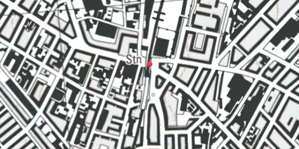 Historisk kort over Nørrebro S-togsstation Historisk kort over Nørrebro S-togsstation