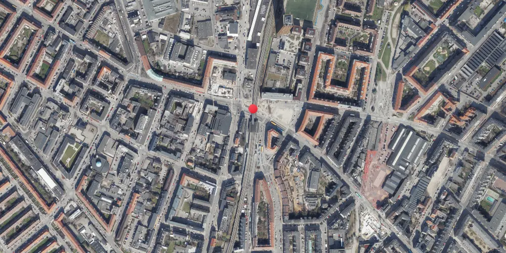 Historisk kort over Nørrebro S-togsstation Historisk kort over Nørrebro S-togsstation