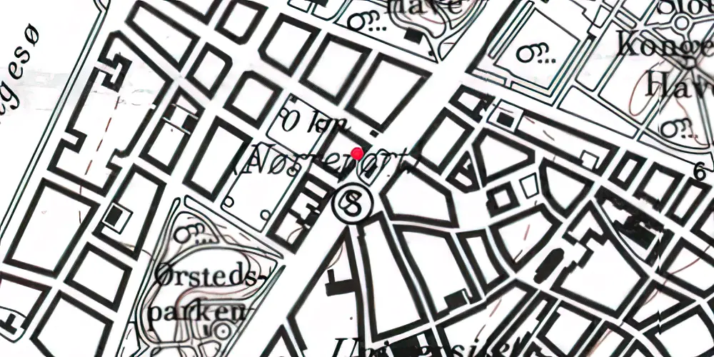 Historisk kort over Nørreport Station