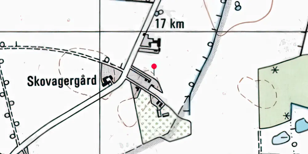 Historisk kort over Ladby (Fyn) Trinbræt med Sidespor Historisk kort over Ladby (Fyn) Trinbræt med Sidespor
