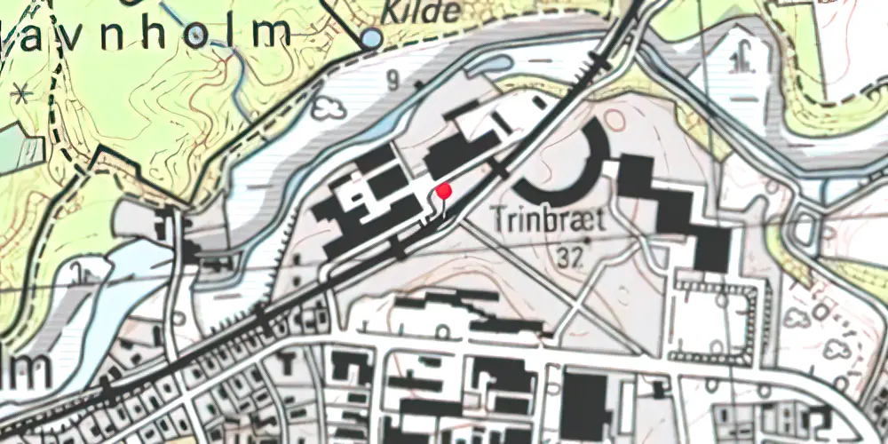 Historisk kort over Ravnholm Holdeplads Historisk kort over Ravnholm Holdeplads