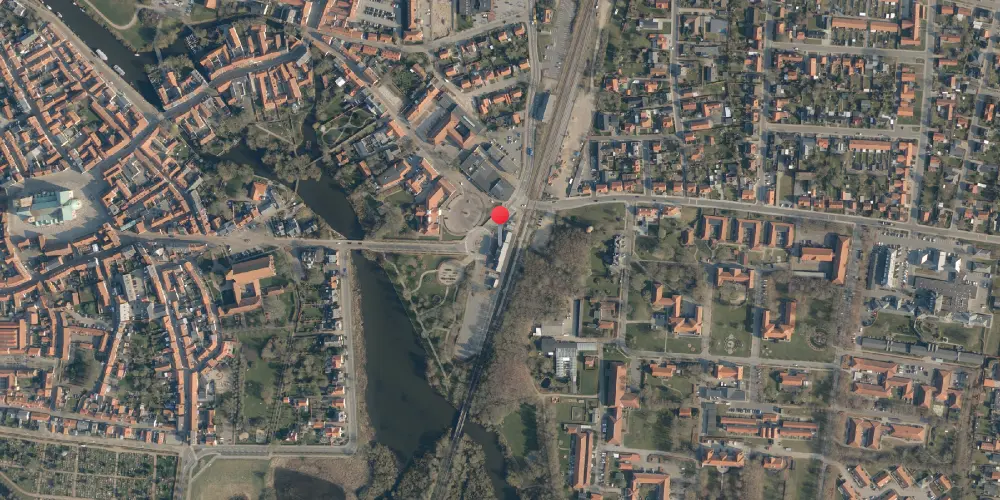 Historisk kort over Ribe Station Historisk kort over Ribe Station