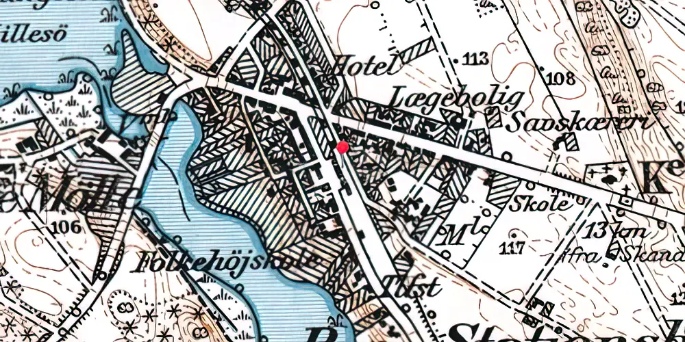 Historisk kort over Ry Station Historisk kort over Ry Station