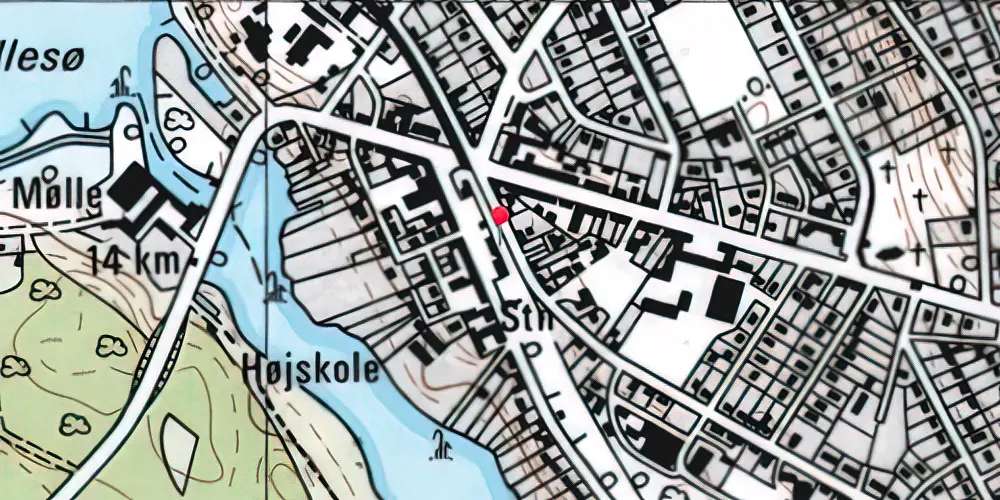 Historisk kort over Ry Station Historisk kort over Ry Station