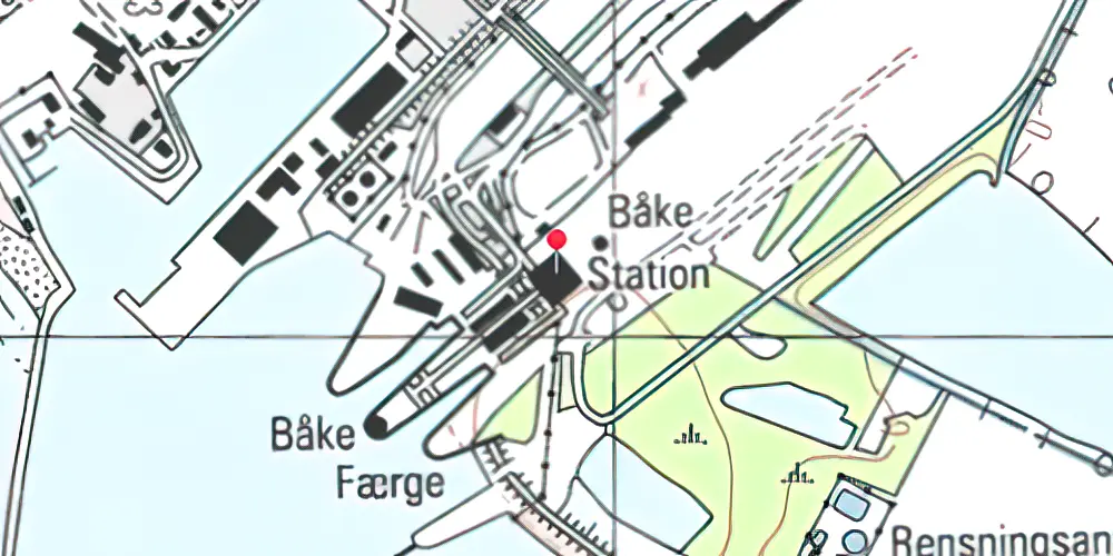 Historisk kort over Rødby Færge Station Historisk kort over Rødby Færge Station
