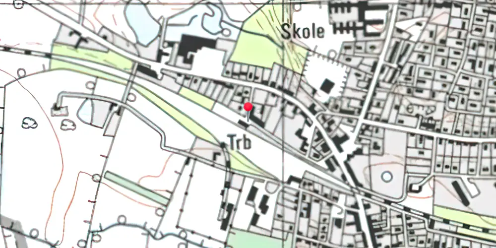 Historisk kort over Rødkærsbro Station Historisk kort over Rødkærsbro Station