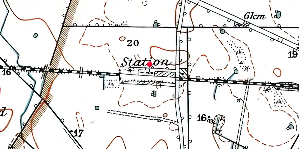 Historisk kort over Fodby Station Historisk kort over Fodby Station