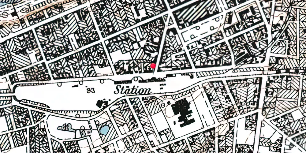 Historisk kort over Silkeborg Station Historisk kort over Silkeborg Station