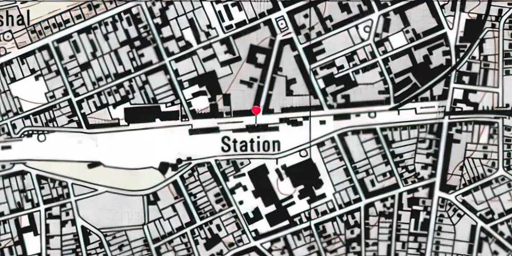 Historisk kort over Silkeborg Station Historisk kort over Silkeborg Station
