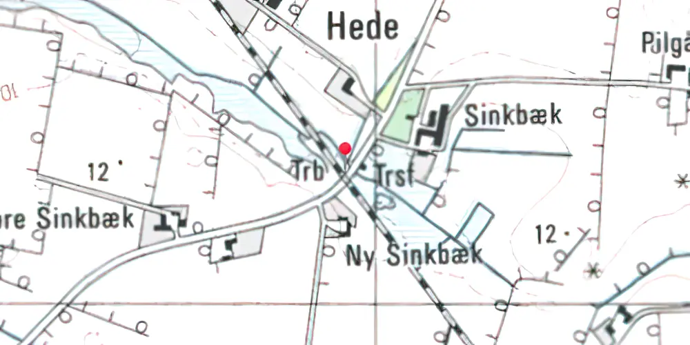Historisk kort over Sinkbæk Trinbræt Historisk kort over Sinkbæk Trinbræt