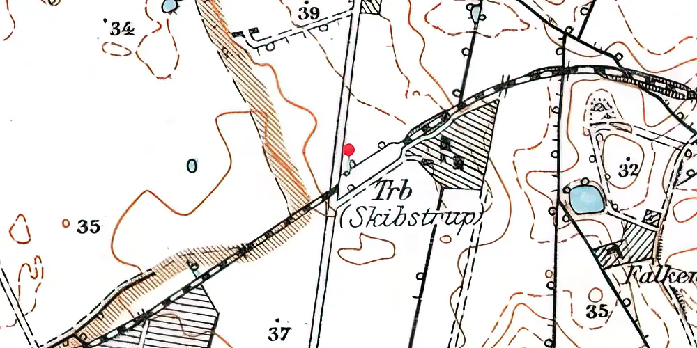 Historisk kort over Skibstrup Trinbræt Historisk kort over Skibstrup Trinbræt