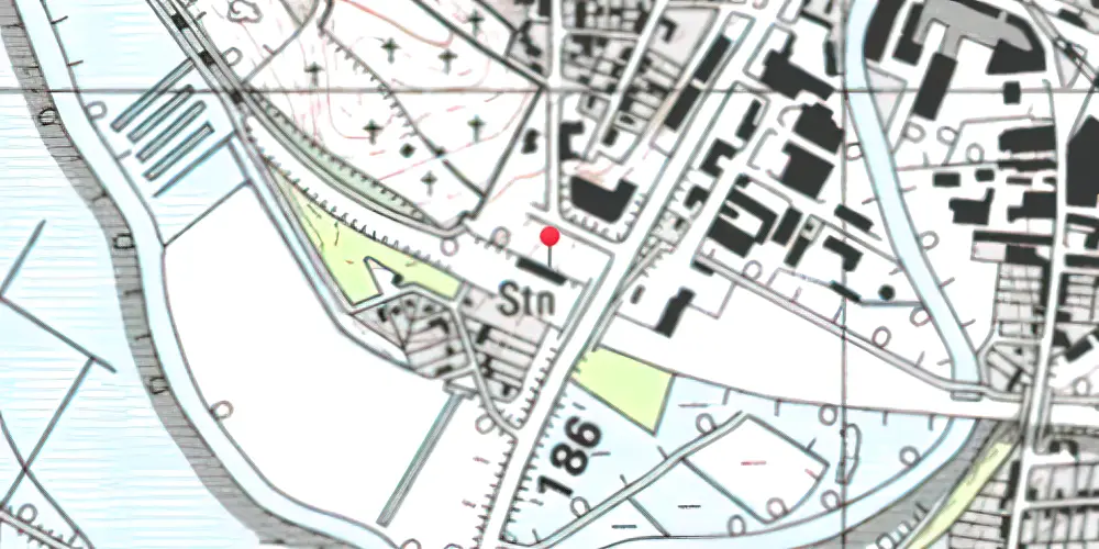 Historisk kort over Skive Station Historisk kort over Skive Station