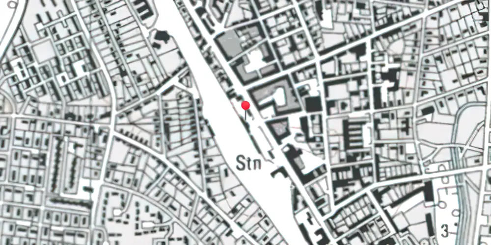 Historisk kort over Skjern Station Historisk kort over Skjern Station