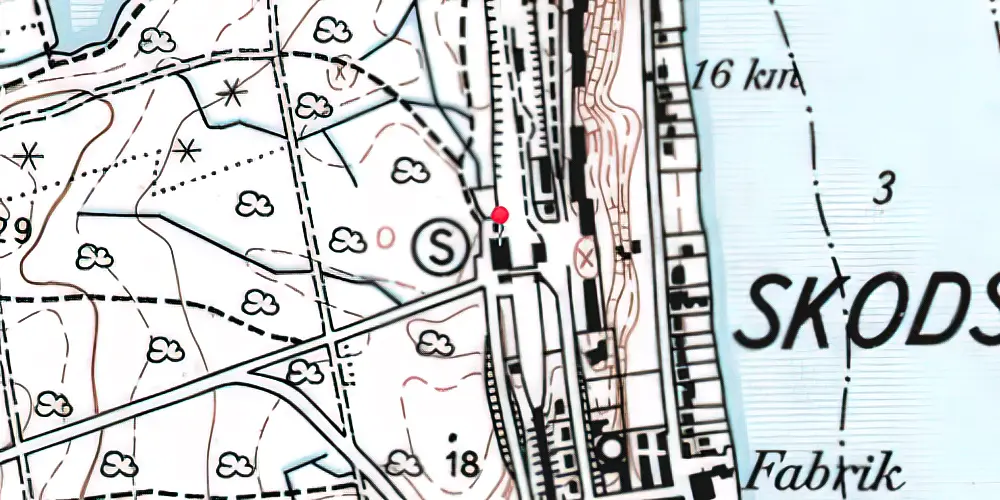 Historisk kort over Skodsborg Station