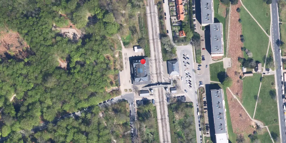 Historisk kort over Skodsborg Station Historisk kort over Skodsborg Station