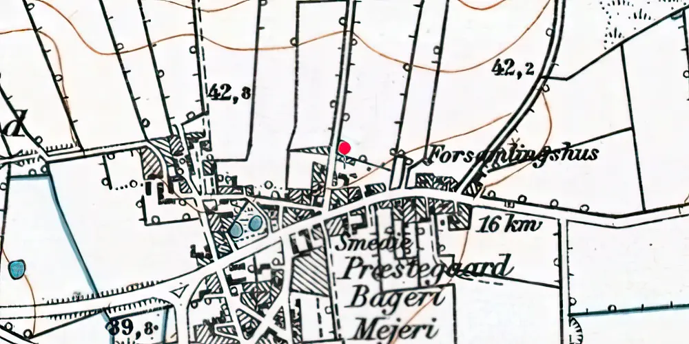 Historisk kort over Skrydstrup Stationskro Historisk kort over Skrydstrup Stationskro