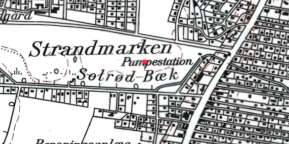 Historisk kort over Solrød Strand Station