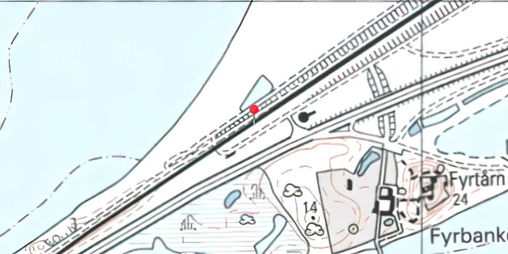 Historisk kort over Sprogø Teknisk Station