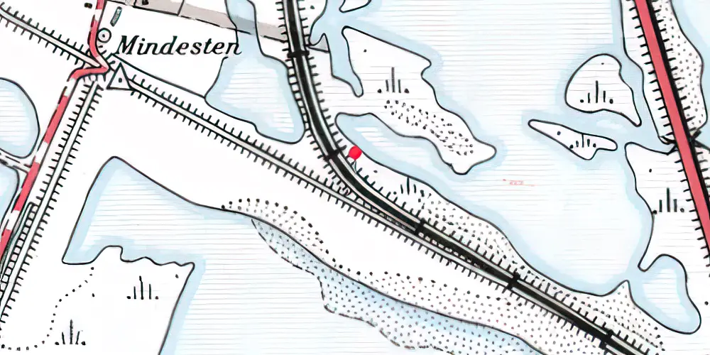 Historisk kort over Sprogøvej Trinbræt