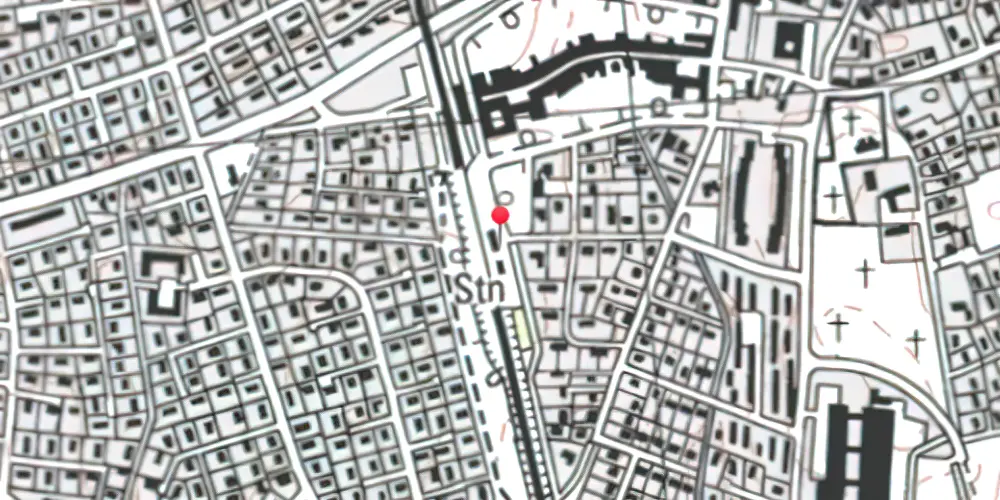 Historisk kort over Stenløse Station [1909-2004]