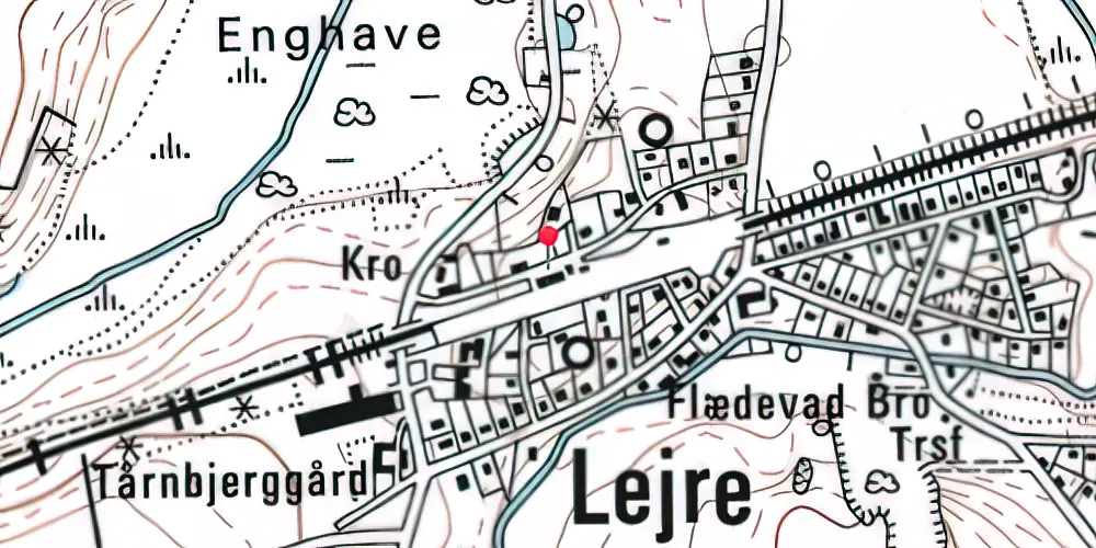 Historisk kort over Lejre Station Historisk kort over Lejre Station