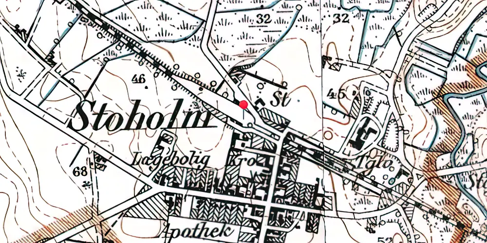 Historisk kort over Stoholm Station Historisk kort over Stoholm Station
