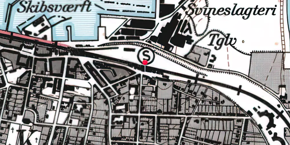 Historisk kort over Struer Station Historisk kort over Struer Station