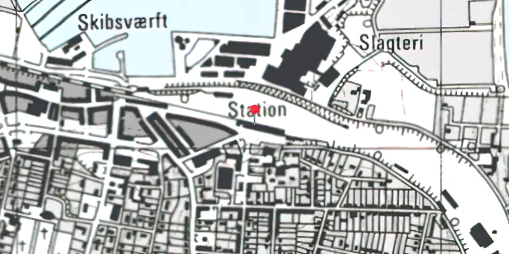 Historisk kort over Struer Station Historisk kort over Struer Station