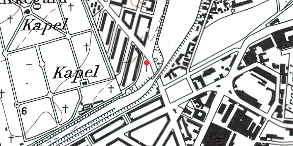 Historisk kort over Sydhavn Trinbræt
