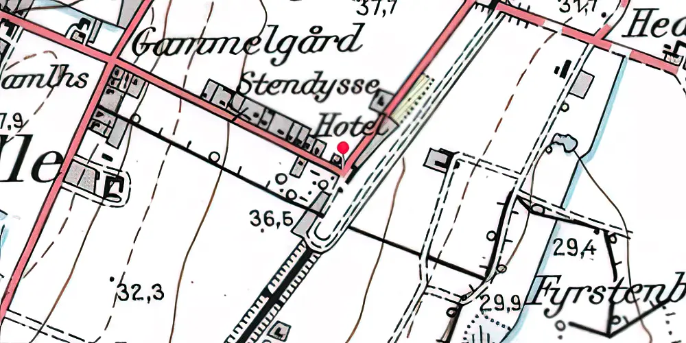 Historisk kort over Sædding Station Historisk kort over Sædding Station