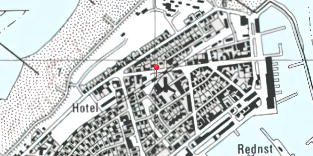 Historisk kort over Thyborøn Havn Trinbræt Historisk kort over Thyborøn Havn Trinbræt